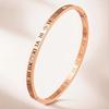 Roman Numeral Stainless Steel Bangle for Women Men Gold Color Bracelet Fashion Jewelry Accessories Gifts