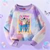 KPop Demon Hunters Long Sleeve Girls Trend Leisure Tops Anime Cartoon Spring Autumn Clothes Tie-dye Versatile Sweatshirt