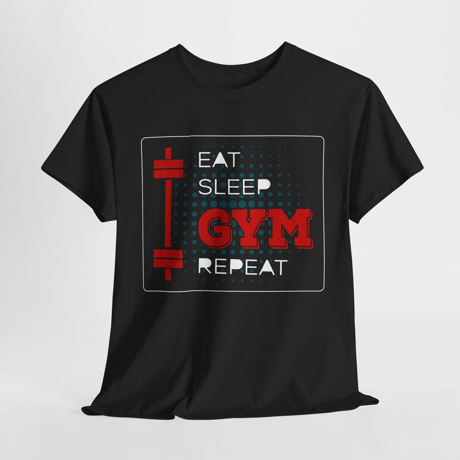 Eat Sleep Gym Repeat Tshirt | Gym Life Workout Tee | Fitness Motivation Shirt 3XL
