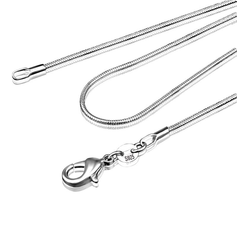 

Серебряные ожерелья 925 пробы, 1 мм, цепочки-змейки, чокеры, ожерелья для женщин, рождественский подарок, серебряные украшения 925 пробы, длина 16–28 дюймов (40-80см ) 80cm
