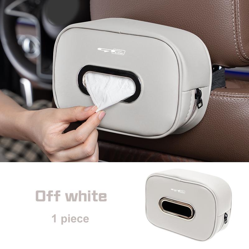 BBDS7 Microfiber Leather Car Tissue Box For KIA Rio K5 K2 K3 Sportage Ceed Sorento Picanto Stinger Soul GT Line Seat Back Storage Bag