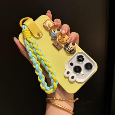 Suitable for IPhone 16 Phone Case, 3D Cartoon, IPhone 15Pro Full Package, 14 Lanyard Sleeve, Ins