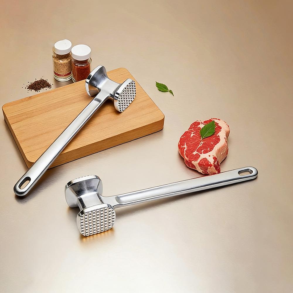 Alloy Meat Tenderizer Hammer - Heavy Duty Mallet Tool for Pounding Beef Steak Chicken Pork, Kitchen Gadget for Home & Restaurant