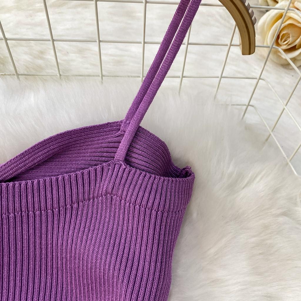 Summer Women Sexy Spaghetti Strap Knitted Sweater Long Midi Home Chic Sheath Dresses