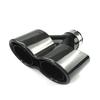 Universal Pair  63mm Inlet 3D Glossy 100% Real Carbon Fiber Car SUV Conjoined Dual Exhaust Pipe Tail Muffler Tip