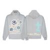 Unisex Broken Planet Print Velvet Hoodie - Trendy & Casual
