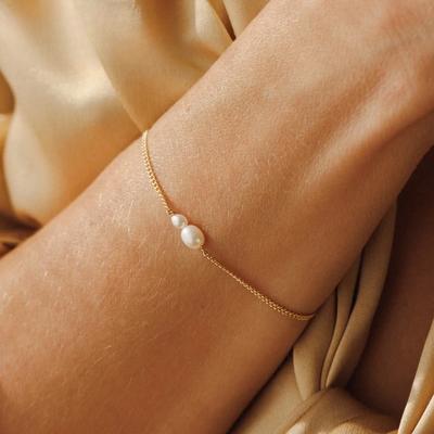 Simple Stainless Steel Imitation Pearl Bracelet Bracelet High Quality Women's Bracelets Jewelry Party Favors