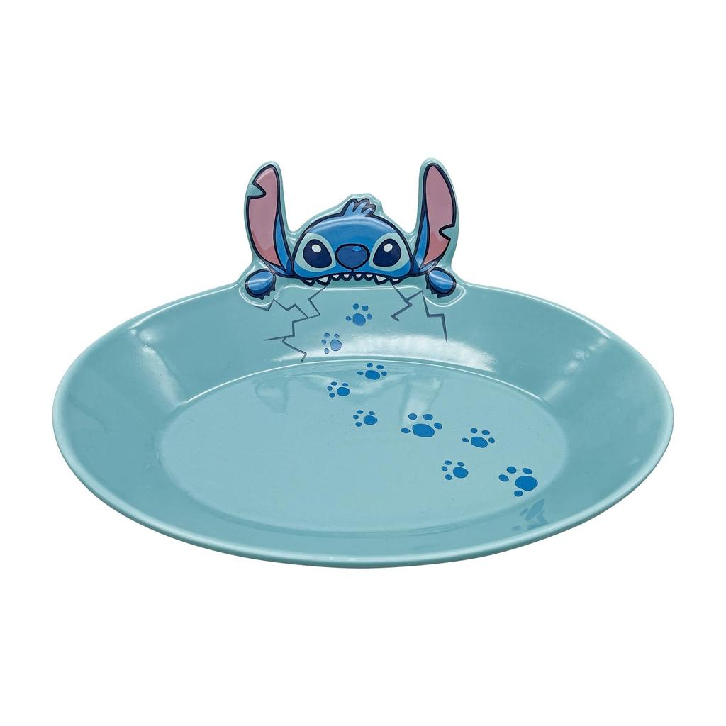 Disney "Stitch" Mischievous Dinner Plate, Approximately 24cm Diameter X 6cm Depth, Blue, Perfect As a Birthday Gift (san4524)