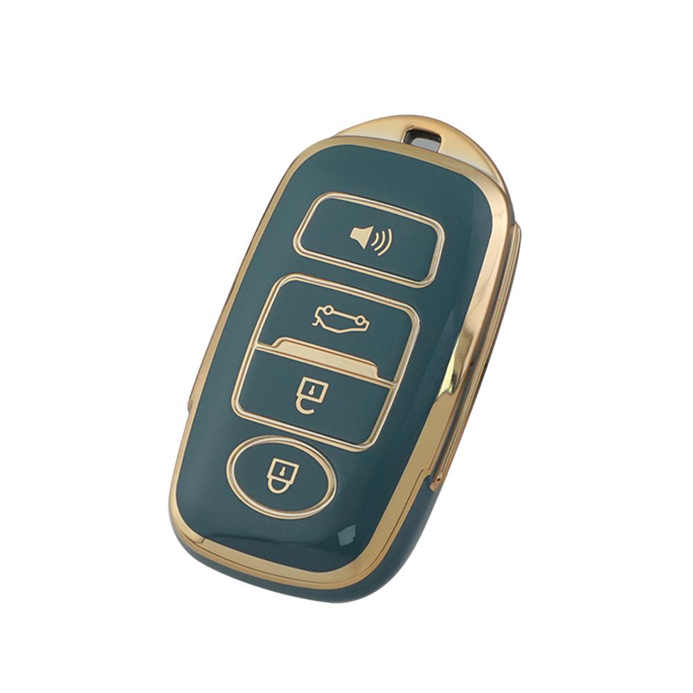 

Чехол для автомобильного ключа из ТПУ, защитный чехол для брелока, держатель для пульта дистанционного управления, защитный чехол для Toyota PERODUA Keyless зелёный