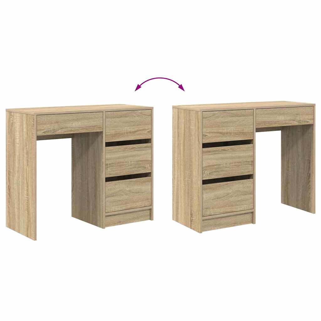 Desk Sonoma Oak 90 x 37.5 x 75 cm engineered wood