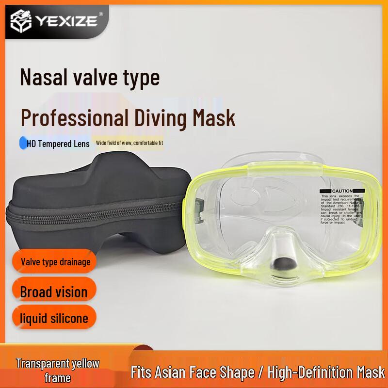 YEXIZE Nose Valve Freediving Dive Mask