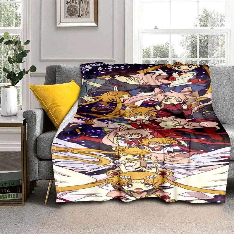 Moon Girl blanket for beds,Flannel thin blanket for summer, Anti-Pilling cooling blanket,Portable picnic blanket