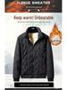 Woodpecker Men's Plus Size Lambswool Sports Jacket - Fleece Lined, Thick, and Windproof for Winter Warmth