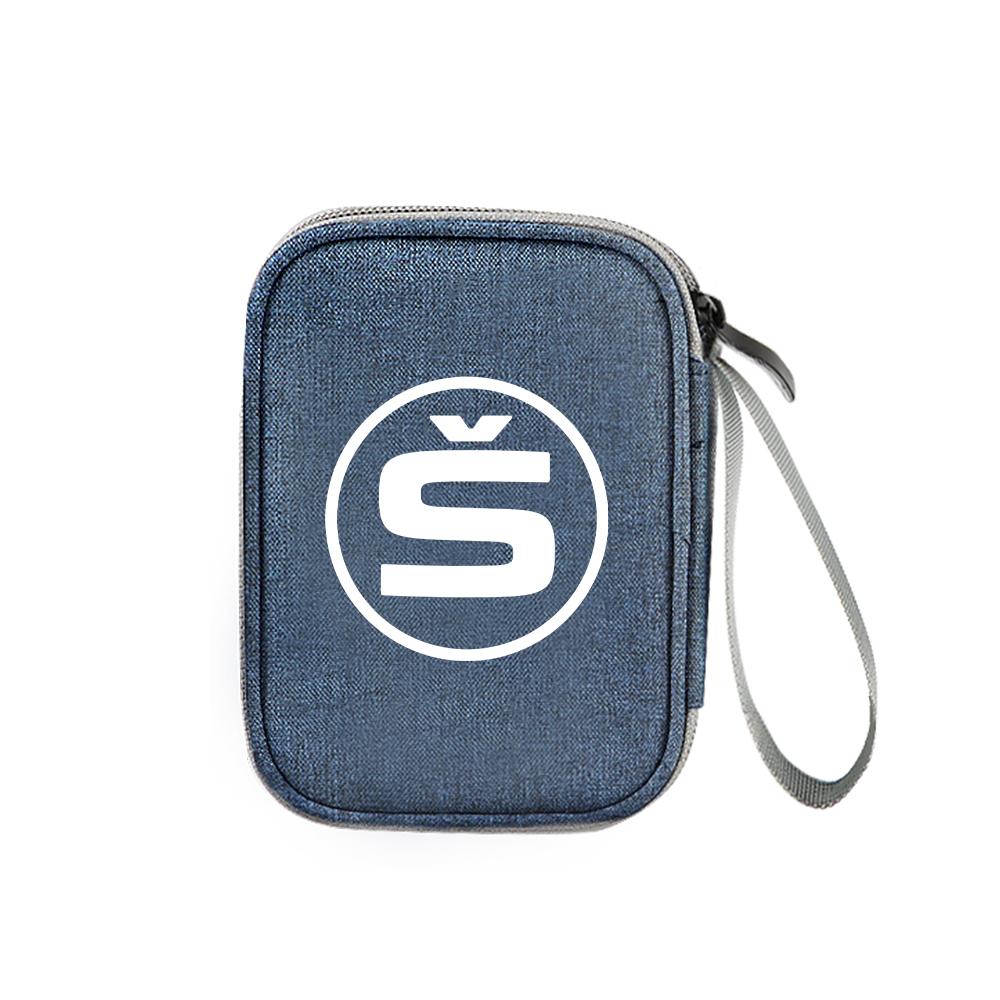 Car Travel Organizer Portable Key Case Earphone Storage Bags For Skoda S Octavia A5 3 VII VRS Vision Kodiaq Favorit Rapid Fabia WD8