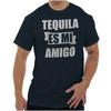Funny Drinking Humor Tequila Es Mi Amigo Womens or Mens Crewneck T Shirt Tee