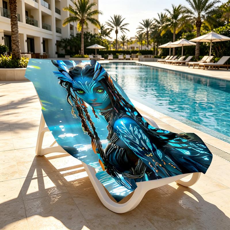 Avatar-Aufdruck Strandtuch Design, Weich, Leicht. für Zuhause, Badezimmer, Spa, Pool, Yoga, Surfen, Camping, Geschenk für Familie, Freund