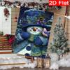 2D Flat - 2D Flat - 2D Flat Christmas Blue Hat Snowman Garden Flag 1-28X40 Inches Outdoor Garden Flag Double-Sided Home Decoration Courtyard Decoratio
