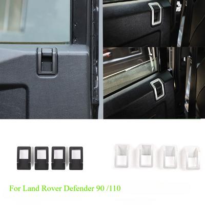 For Land Rover Defender 90 110 130 2004-18 Aluminum Alloy Car Internal Door Latch Outside Frame Handle Cover Trim Car Accessorie