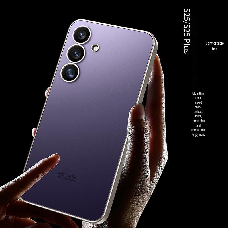 Samsung S25+ Fashionable Solid Color Skin-Feel Protective Phone Case