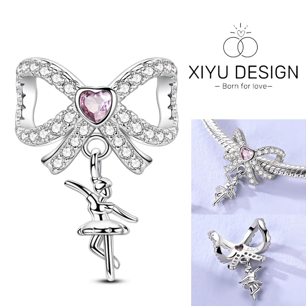 Butterfly Bow Dancer Copper Romantic Dance Steps Charm Pendant Fit For The Brand'S Diy Bracelet Women Jewelry Gifts