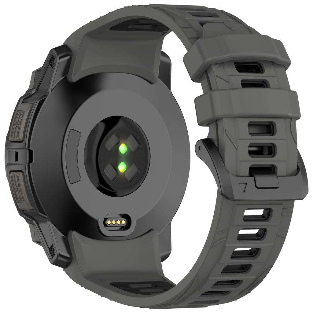 For Garmin Instinct 3 45mm Dual Color Smartwatch Band Sports Breathable Silicone Strap