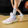 New LINING Sonic 9 IX Team Mid Men's On Court Basketball Shoes   White/Pink/Blue ABAS107-1