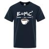 Summer Men's T-shirt 100% Cotton Casual Funny Energy=Milk+Coffee Print Men Cool Loose O-neck Tops For Men Short Sleeve Male Tees
