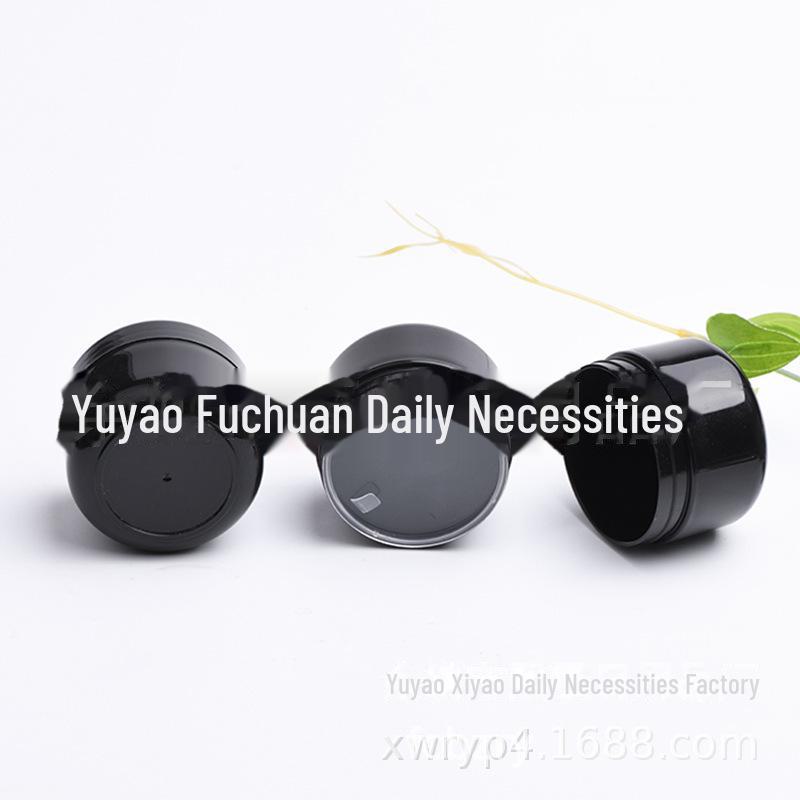 Nail Polish Cosmetic Black Glossy 50g Light-Proof Cream Jar with Inner Lid