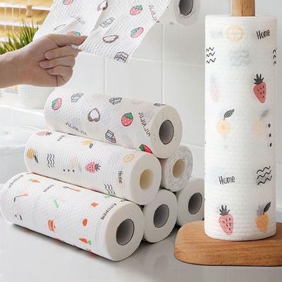 30/50/100/200 Stück Verdickte Vlies-Küchenpapier-Reinigungstücher Saugfähiges Handtuch Einweg-Lappen Geschirr-Papier Wasser-Öl-absorbierend