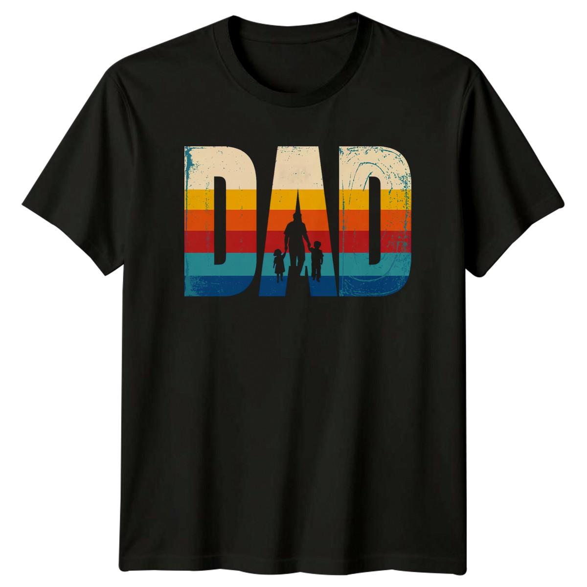 Dad Mens T-Shirt Retro Fatherhood Parenting Fathers Day Gift For Him L