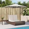 VidaXL Double Sun Lounger with Brown Wicker Cushions, Sunbed, Outdoor Daybed, Garden Daybed, 368091