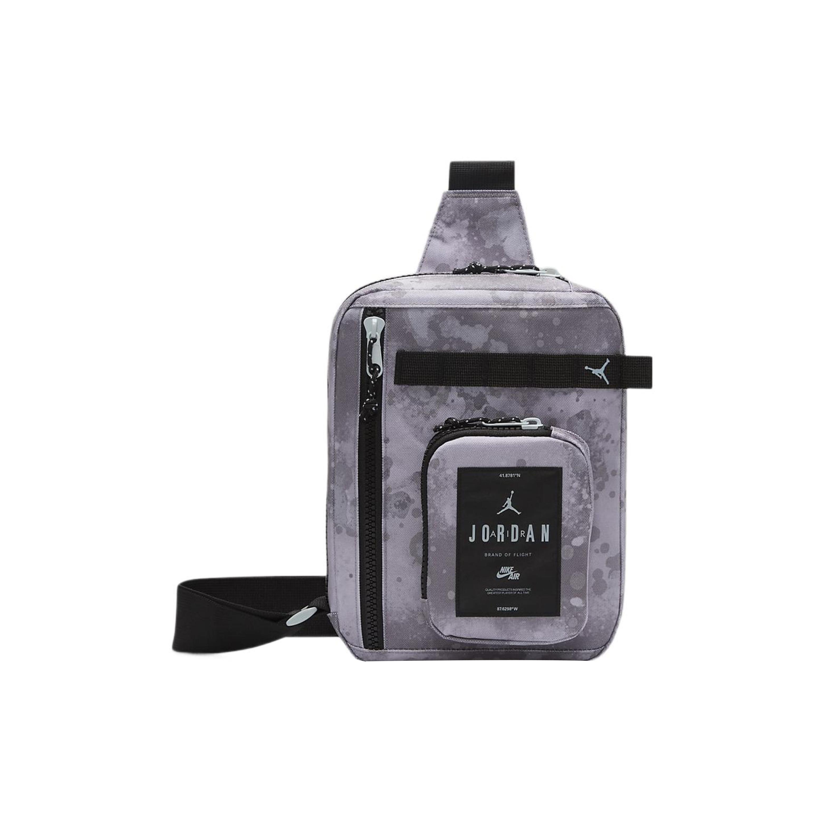 

Новая полиэстеровая сумка через плечо Jordan, сумка кроссбоди обычная унисекс средне-серая и черная FV2564-062 21.1*5.6*27.9CM