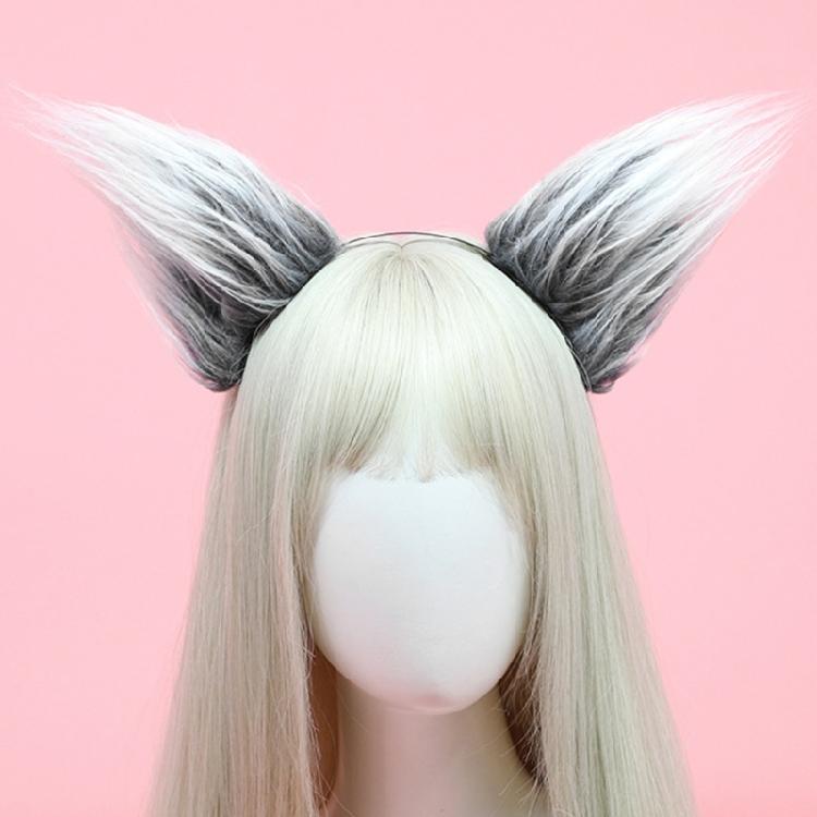 Lovely Plush Tail Animal Tail Foxes Ears Headband Wolf Tail Adjustable Belt for Halloween Christmas Carnivals Party