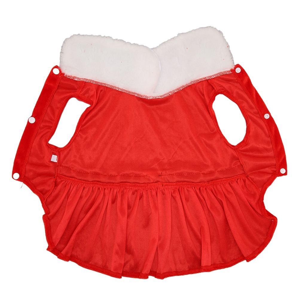 Warm Thick Lining Santa Dog Costume Adjustable Fit Winter Pet Apparel Family Holiday Photos