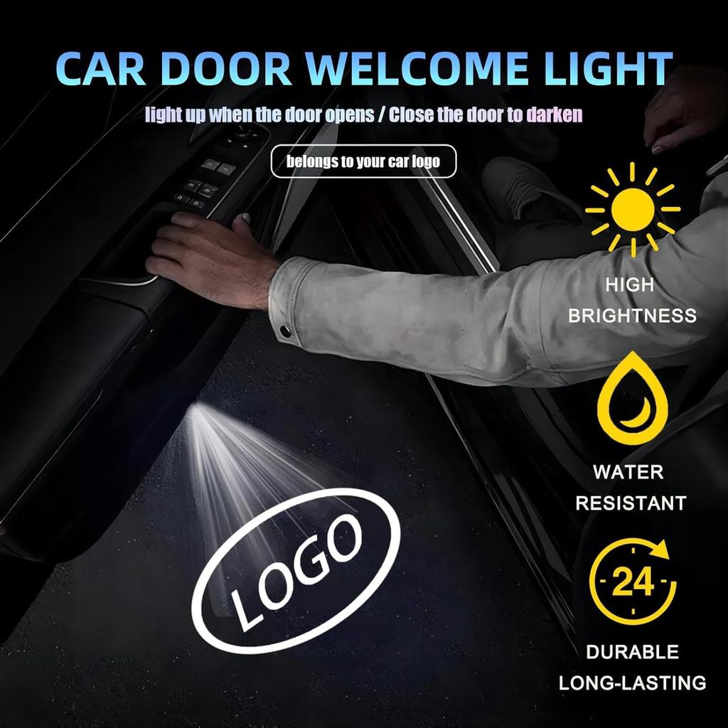 Good productCar Led Logo Projector  Compatible with Corolla/Camry/Highlander/Tundra/4 Runner/Sienna/Prius/Venza/Sequoia/Crown, 2-Pack Non Fading