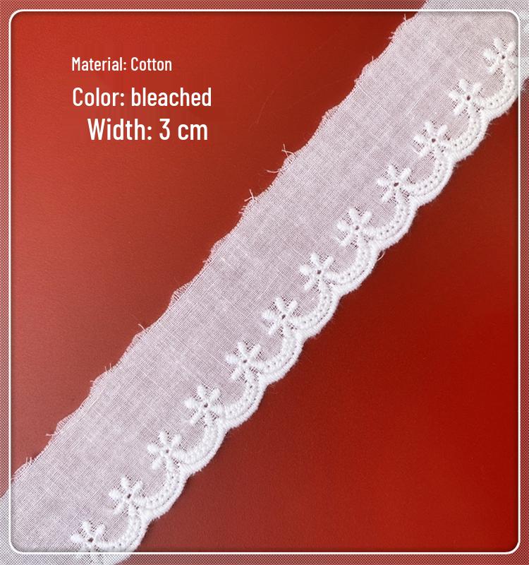 Cotton Lace Trim for DIY Crafts and Home Decor