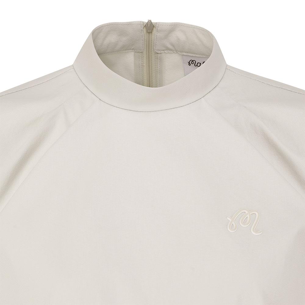 MALBON GOLF Cap Sleeve Mock Neck Pocket Piste Beige (Woman)
