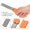 Outdoor Tragbarer Faltbarer Doppelseitiger Schleifstein Küchenmesser Schärfer Orange