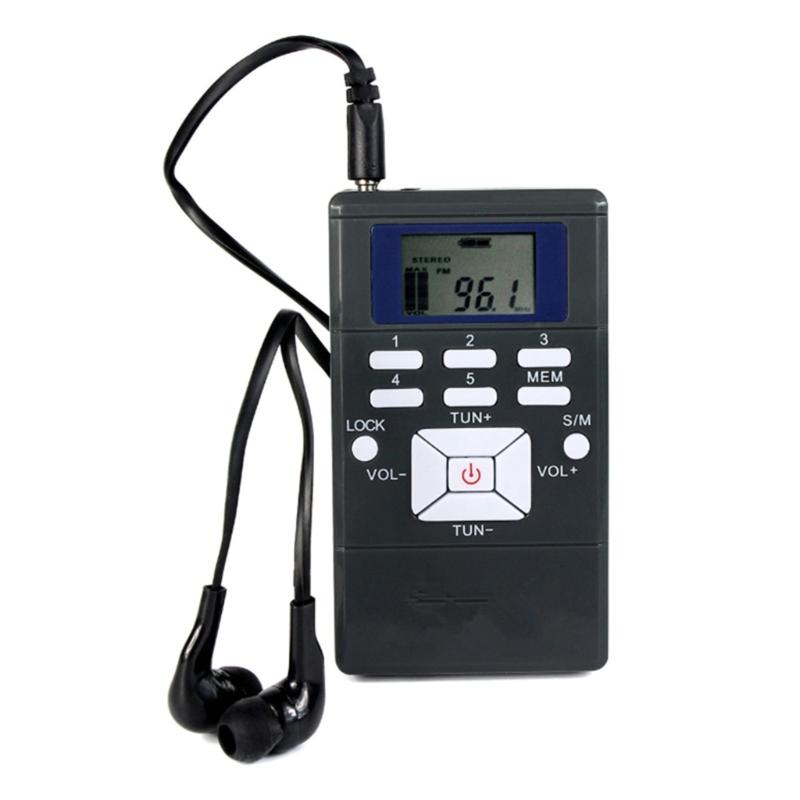 DSP Digital AM FM Radio with LCD Display Auto Scan Manual Tuning for Home Outdoor Travel Emergency Use