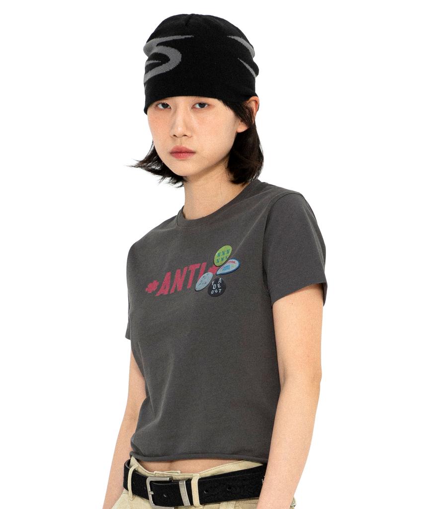 XTONZ Xf010 Anti-Pin Badge T-Shirt (Charcoal)