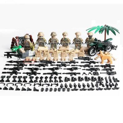 6 Adet/grup Rus Alfa Modern Özel Kuvvetler Asker Minifigürler MOC SWAT Askeri Silahlar Yapı Blok Oyuncakları