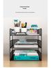Multilayer Desktop File Organizer and Storage Rack Set for Office Supplies