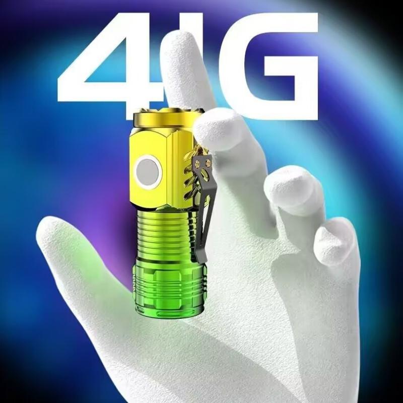 Rechargeable Flashlight with Magnetic Base and Rear Clip, Portable ABS Material for Camping,hiking,patrol,maintenance,emergency Situations,camping