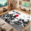 Mountain Landscape Theme Crystal Velvet Floor Rug Personalized Custom Name Text Warm Carpet Home Decoration