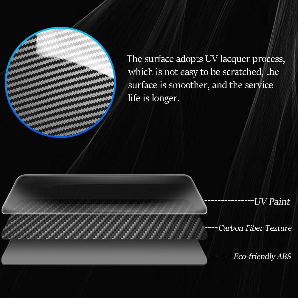 for CRV 2017-2022 Rear Air Condition Vent Outlet Cover Trim Sticker, Carbon Fiber Grain Style Interior Decorative Panel Frame Accessories for Honda