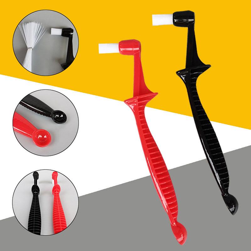 1Pc Coffee Brush Espresso Coffee Machine Cleaning Brush Long Handle Integrated Two-In-One With Spoon Cleaning Nylon Brush