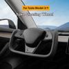 Tesla Yoke Steering Wheel 2.0 Leather Stitch Color Block Cover for Model 3 & Model Y