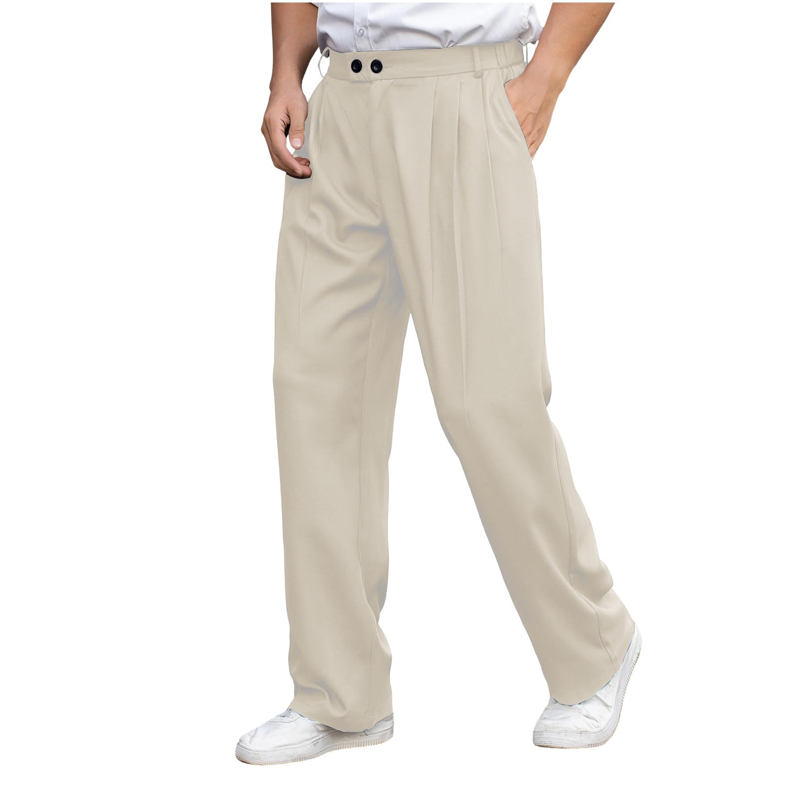 Мужские струящиеся брюки в стиле smart casual, свободные рабочие брюки XXL