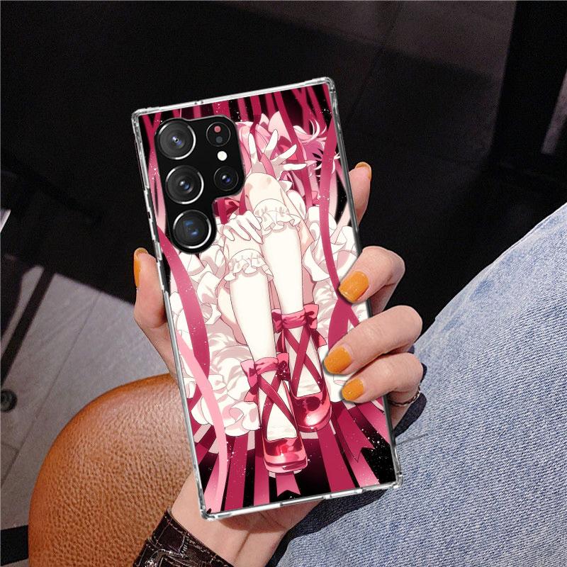 Madoka Magica Anime Phnoe Case for Samsung Galaxy S26 S25 Edge S23 S24 Ultra S22 Plus S21 S20 FE Unique Cover Soft Coque Galaxy