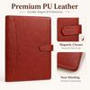 1-pack A4 leather folder/business manager folder, magnetic clasp design, with storage function and note pad
